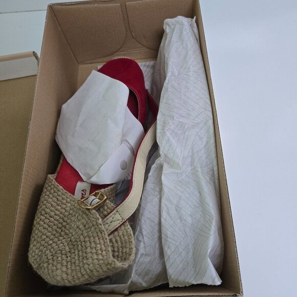 Toni Pons NIB Espardrille Lloret Vermell Red Wedge Sandal Size 40/9 - Picture 10 of 13